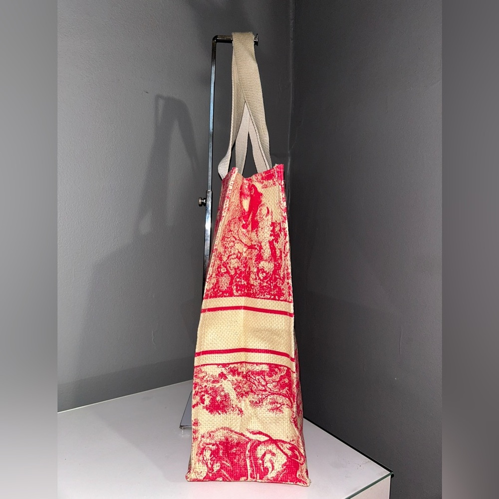 Christian Dior GWP Red Dioriviera Straw Tote Bag - Picture 7 of 10